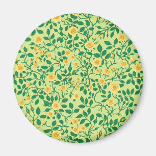 Aimant Roses sauvages en jaune et vert