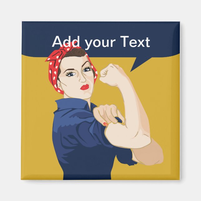 Aimant Rosie Riveter Femme forte (Devant)