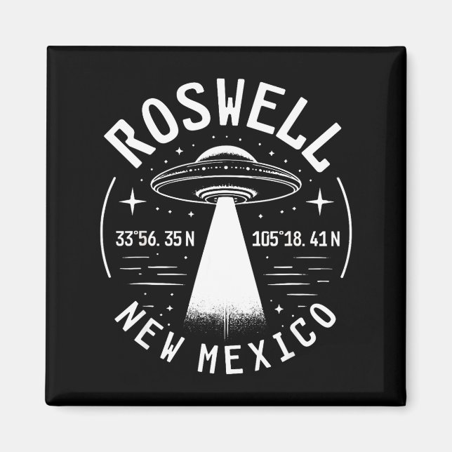 Aimant Roswell New Mexico Alien Ufo Area 51  (Devant)