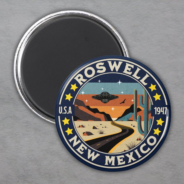 Aimant Roswell New Mexico Nostalgic UFO Backdrop (Créateur téléchargé)