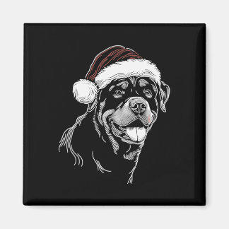Aimant Rottweiler Dog Santa Hat Christmas Xmas Pajama 