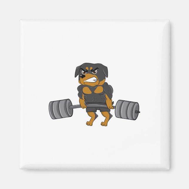 Aimant Rottweiler Poids Bodybuilding Dog Shirt Fo (Devant)