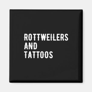 Aimant Rottweilers et tatouages propriétaire de Rottweile
