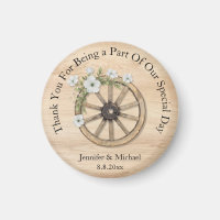 roue florale en bois rustique merci mariage occide