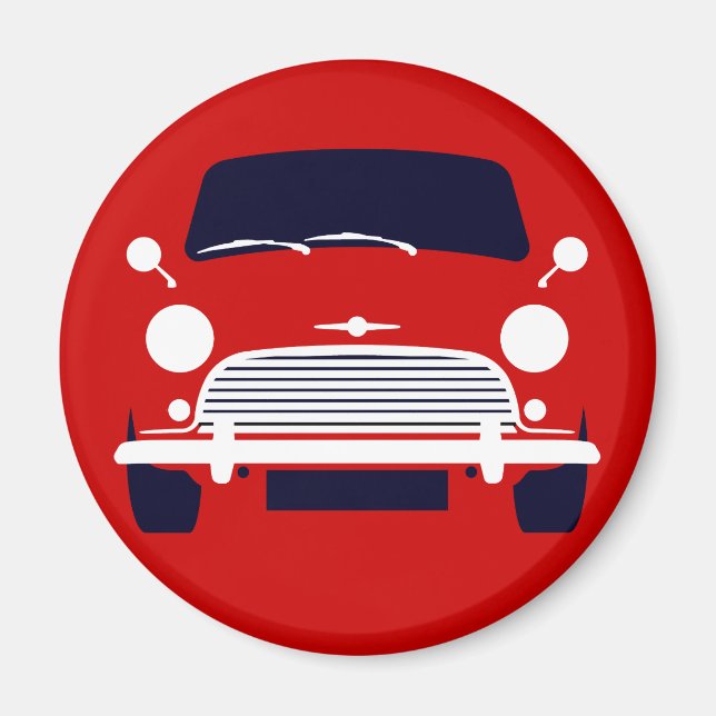 Aimant Rouge classique Morris Mini Cooper (Devant)