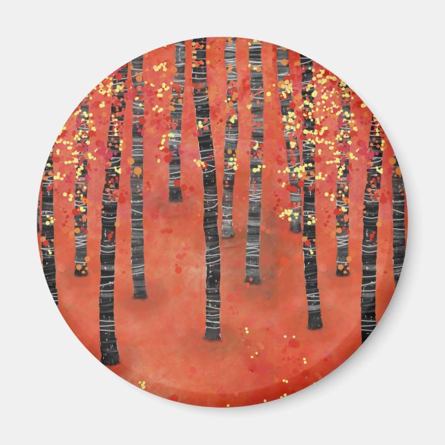 Aimant Rouge de la forêt de Birch (Devant)