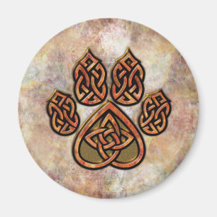 Aimant rouge de Pawprint de Celtic