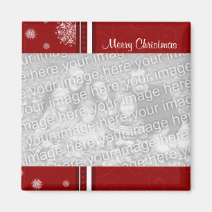 Aimant rouge de photo de Joyeux Noël