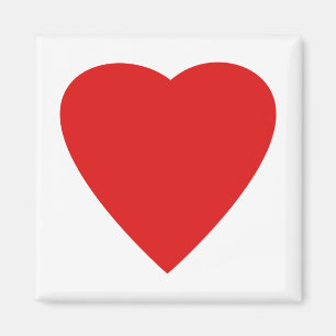 Aimant Rouge et Blanc Love Heart Design.