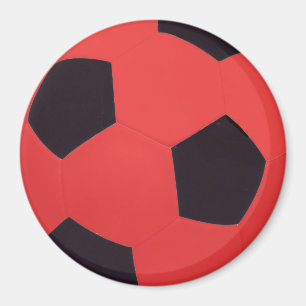 Aimant rouge et noir de ballon de football