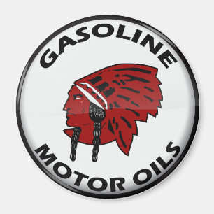Aimant Rouge Indian Gasoline vintage de cristal vers.