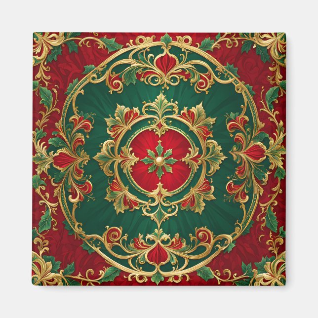 Aimant Rouge vert amant de Noël (Devant)