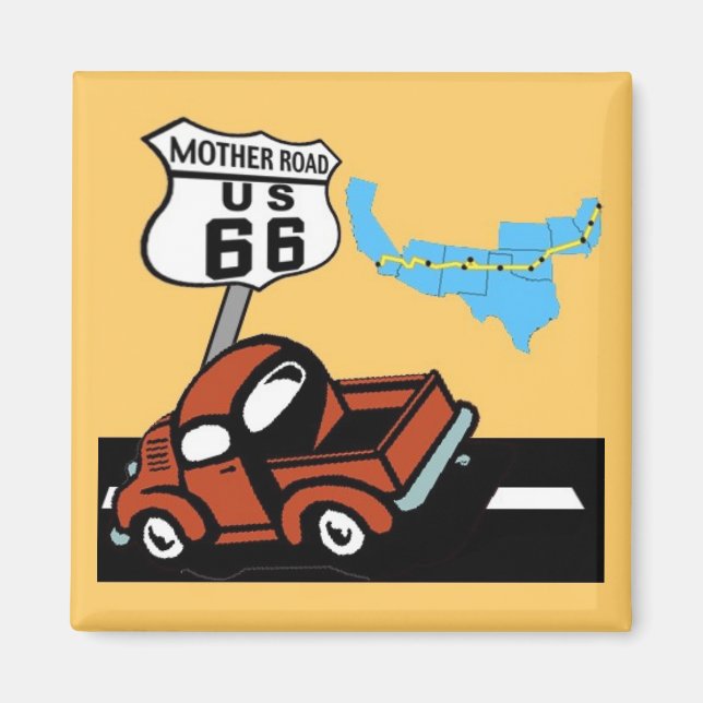 Aimant Route 66 - Chemin Mother (Devant)