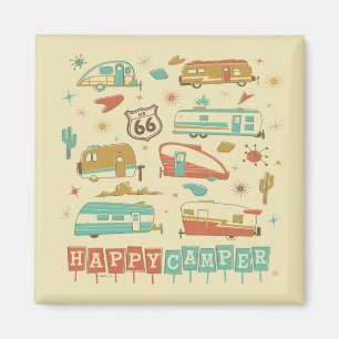 Aimant Route 66 Happy Camper