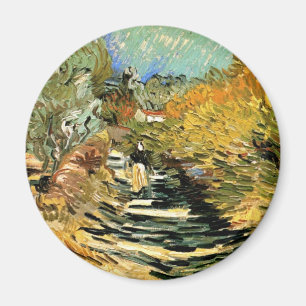 Aimant Route à St Remy avec figure par Vincent van Gogh