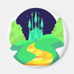 Aimant route en brique jaune