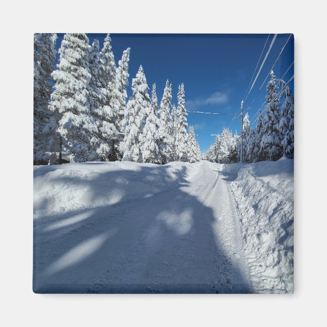 Aimant route enneigée (Devant)