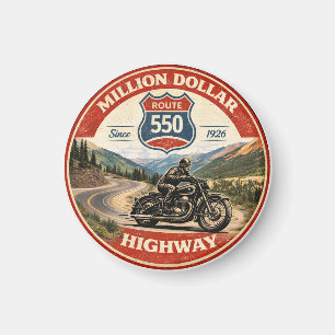 Aimant Route Million Dollar Highway 550 cadeaux moto