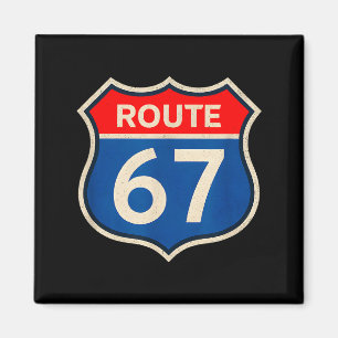 Aimant Route Rétro 67 Mème Six Sept Aura Énergie Numéro 6
