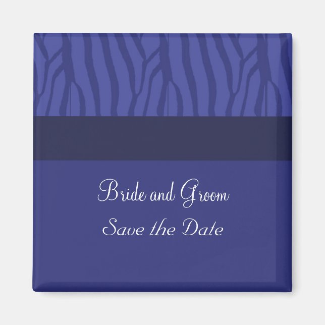 Aimant Royal Blue Save the Date (Devant)