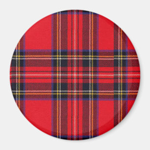 Aimant Royal Stewart tartan rouge noir plaid