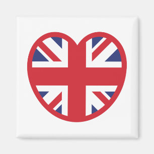 Aimant Royaume-Uni Union Jack Flag Heart