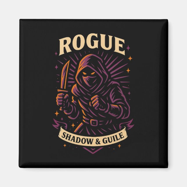 Aimant Rpg Gamer Rogue D20 Dice Nerdy Geek Men Women Kids (Devant)