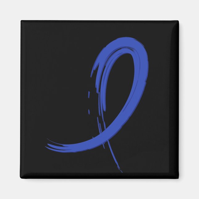 Aimant Ruban bleu du cancer rectal A4 (Devant)