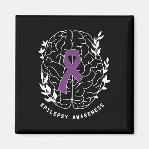 Aimant Ruban de sensibilisation à l'épilepsie Violet Cerv