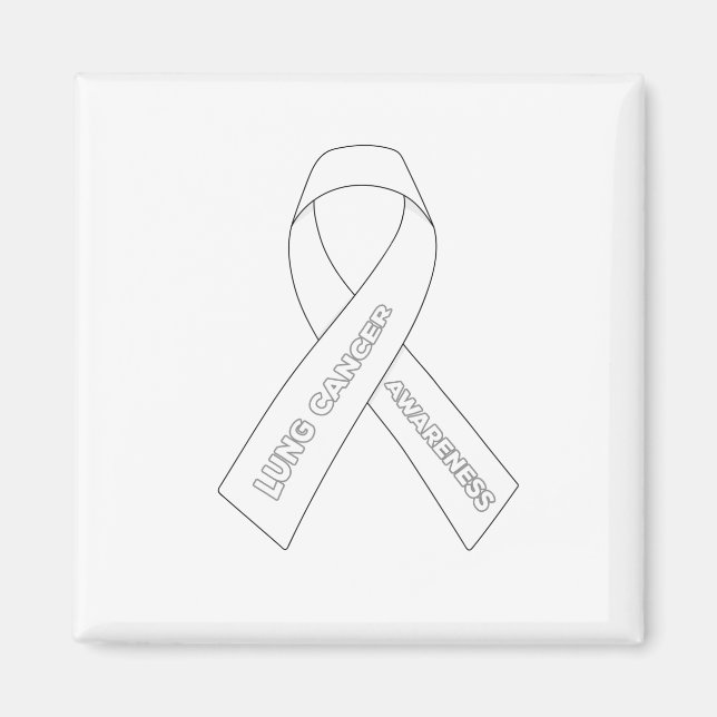 Aimant ruban de sensibilisation au cancer du poumon (Devant)