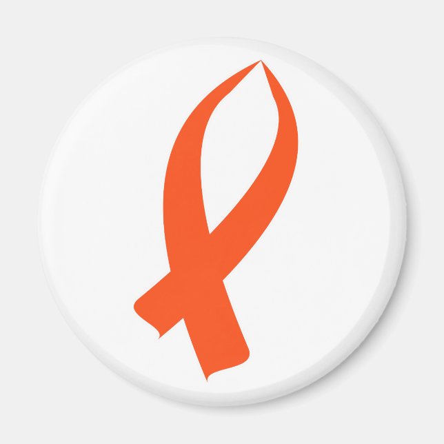 Aimant Ruban de sensibilisation (orange) (Devant)