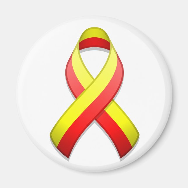 Aimant Ruban magnétique de sensibilisation rouge et jaune (Devant)