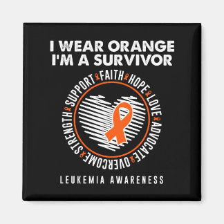 Aimant Ruban orange survivant leucémie cancer du sang