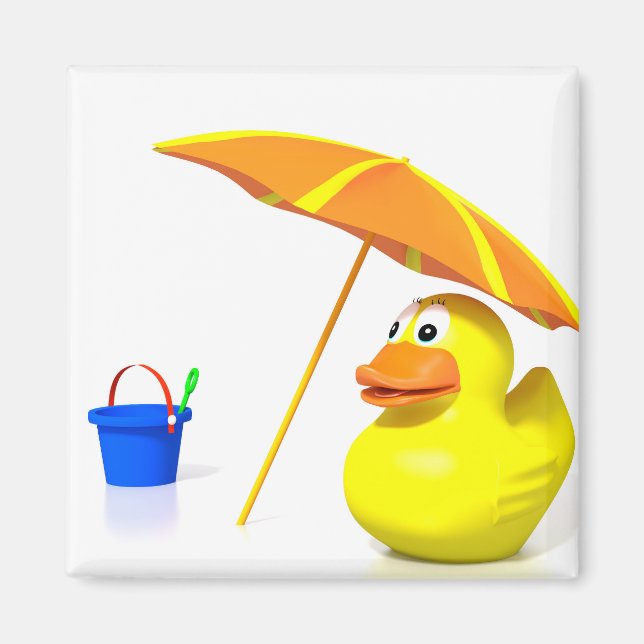 Aimant Rubber duck at the beach (Devant)