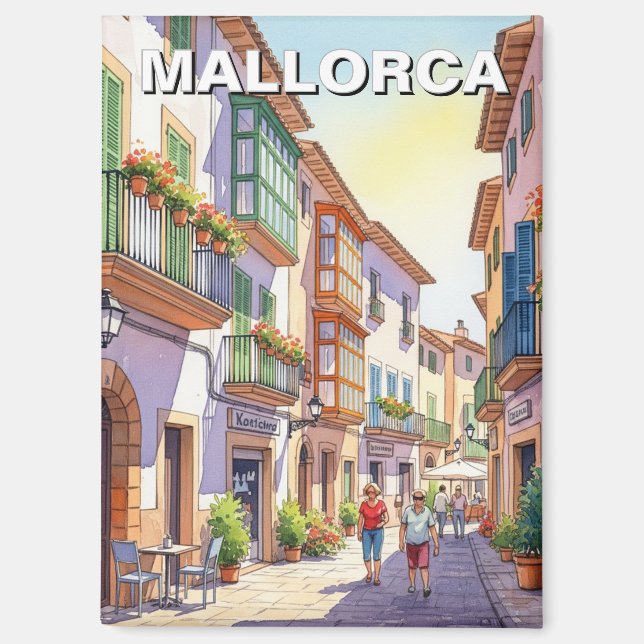Aimant Rue à Mallorca Espagne Voyage (Recto)