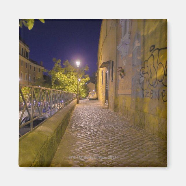 Aimant Rue de nuit à Rome, Italie 2 (Devant)