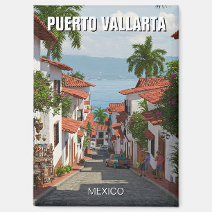 Aimant Rue de Puerto Vallarta Mexique Voyage