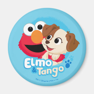 Aimant Rue Sésame   Badge Elmo & Tango