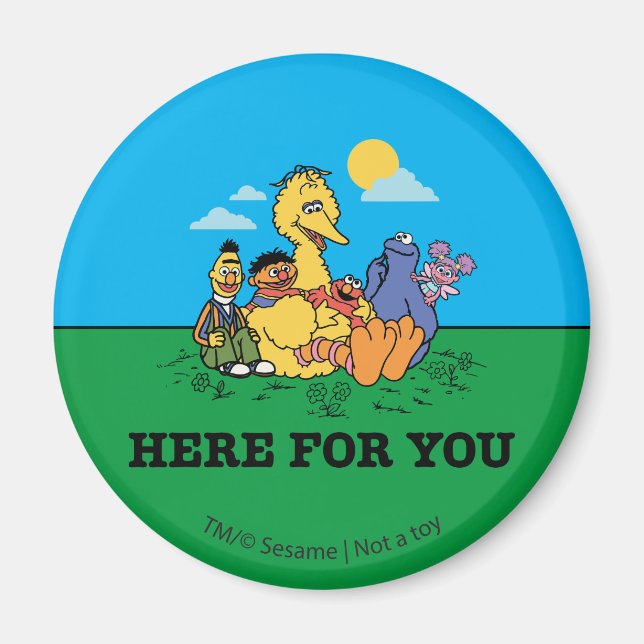 Aimant Rue Sésame | Ici pour vous (Devant)