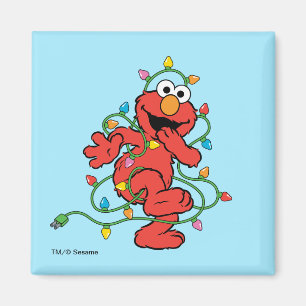 Aimant Rue Sésame   Lumières de Noël Elmo