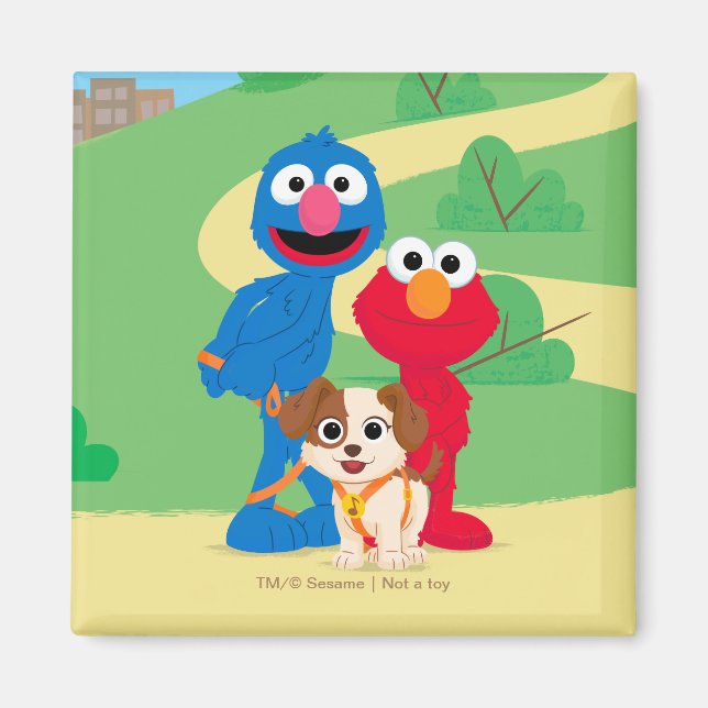 Aimant Rue Sésame | Tango Avec Grover & Elmo (Devant)