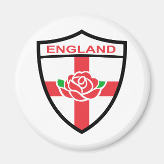 Aimant Rugby Angleterre Anglais Rose Drapeau bouclier