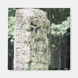Aimant Ruines mayas antiques Photo Carré conçu