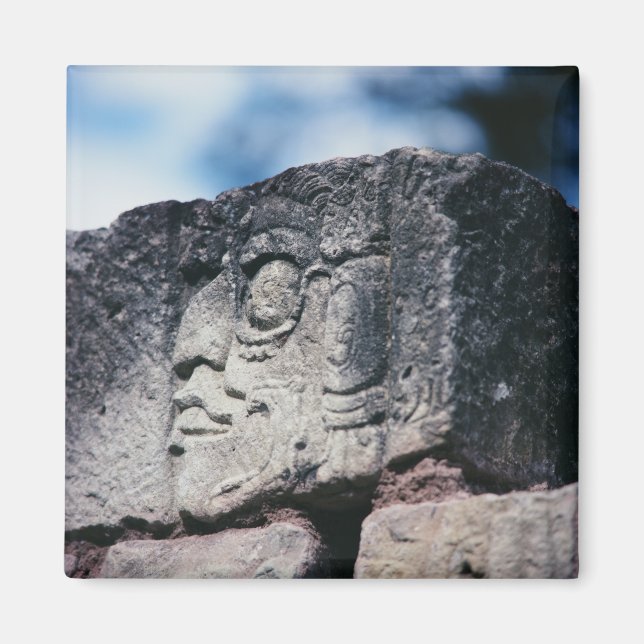 Aimant Ruines mayas antiques photo couleur conçue (Devant)