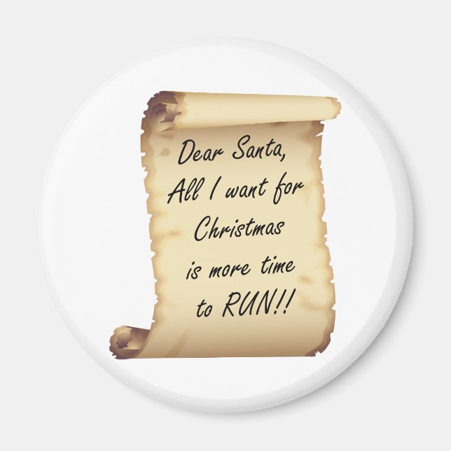 Aimant RunnerChick Cher Père Noël (Devant)