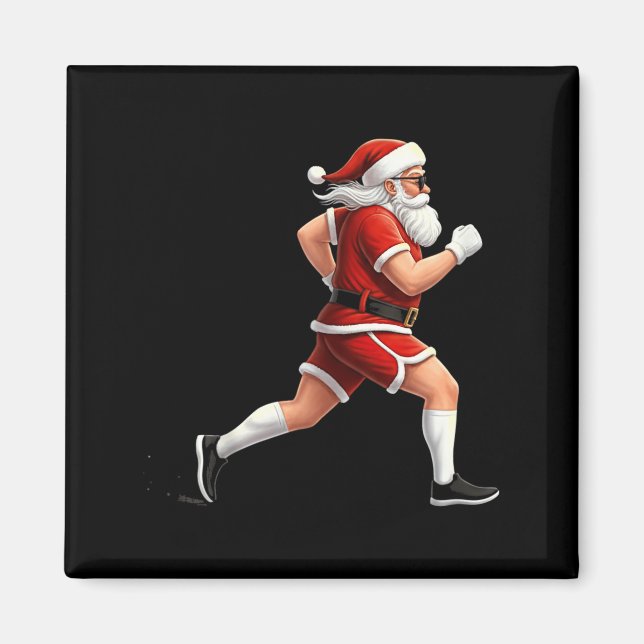 Aimant Running Santa Christmas Graphic Runner Run Maratho (Devant)