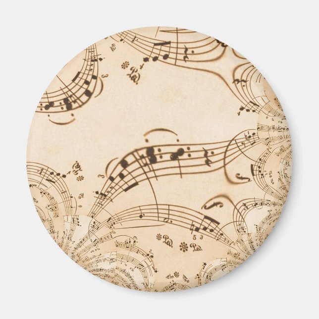 Aimant Rustic Antique Musical Notes (Devant)