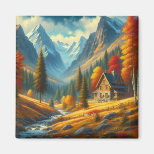 Aimant Rustique, Gîte de montagne d'automne & rivière