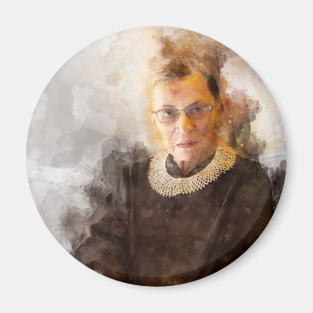 Aimant Ruth Bader Ginsburg avec le juge Robe Portrait (Devant)