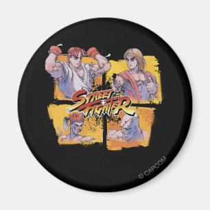 Aimant Ryu contre Ken et Adon contre Sagat